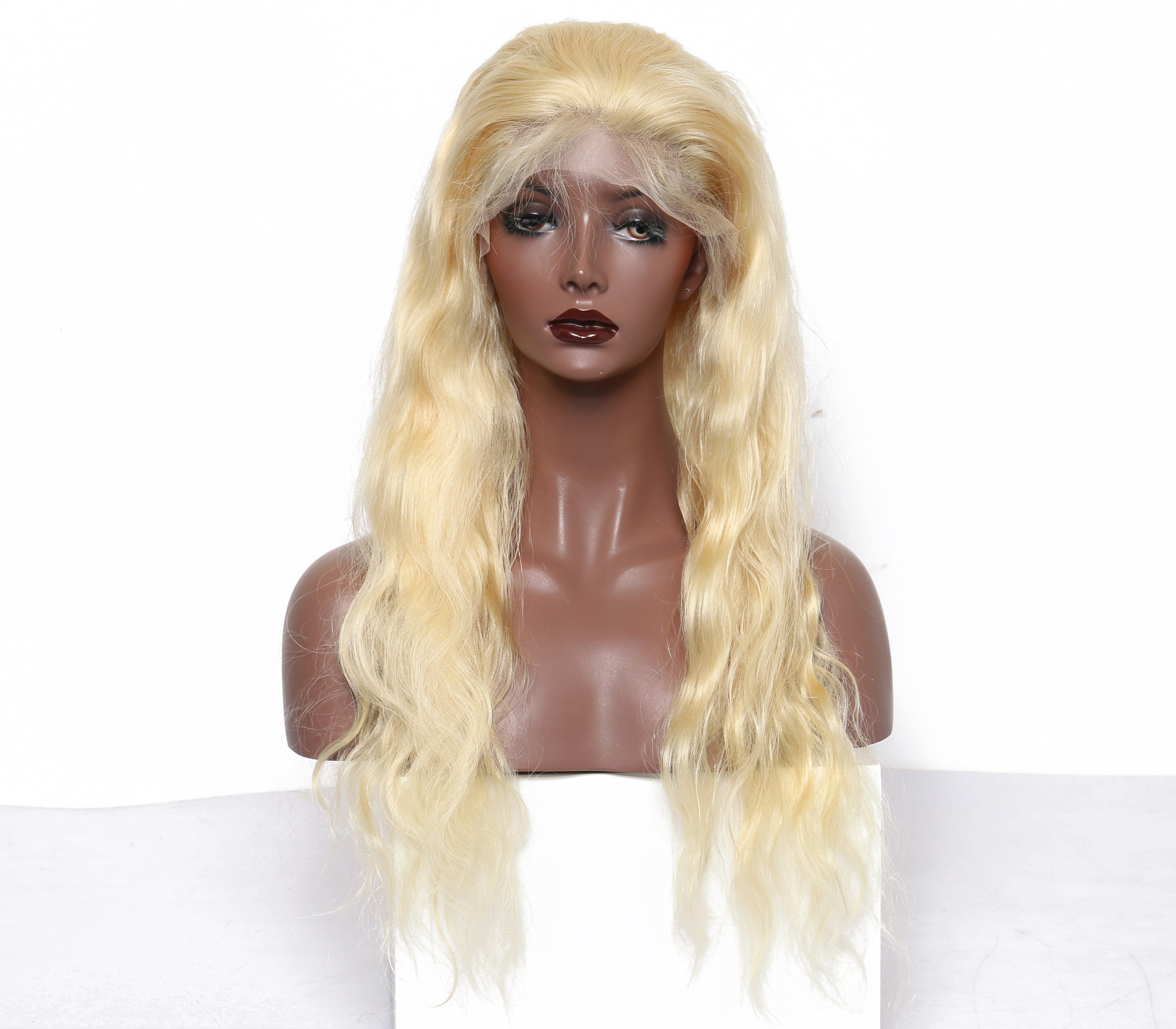 613 Blonde Color Glueless Lace Front Human Hair Wigs 10a Brazilian
